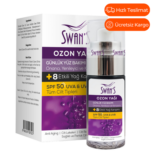 Swans Ozon Yağı  Günlük Yüz Bakımı (50spf içerir) Mor şişe 40 ml.